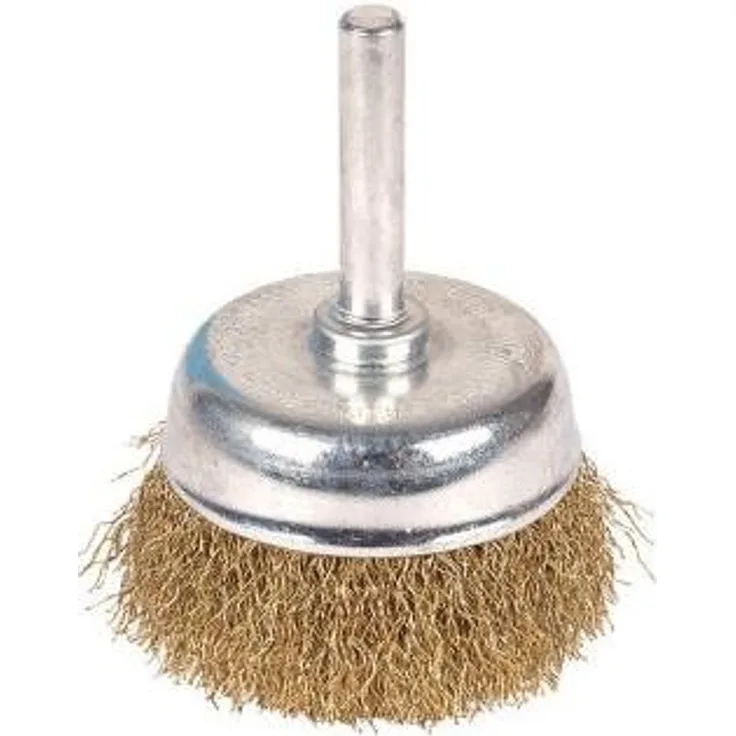 Wolfcraft Topfdrahtbürste Ø 50 mm Messing, Schaft