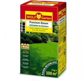 WOLF GARTEN Premium-Rasen Schatten & Sonne LP 100 2kg für 100m²