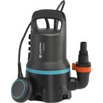 Gardena Dirty 9000 (09040-20) Schmutzwasserpumpe 300 Watt 9.000 l/h Entwässerung max. Förderhöhe 6 m max. Förderdruck 0,6 bar max. Wassertemperatur 35 °C IP Schutzart IPX8