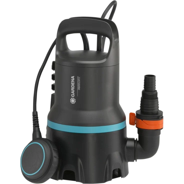 Gardena Dirty 9000 (09040-20) Schmutzwasserpumpe 300 Watt 9.000 l/h Entwässerung max. Förderhöhe 6 m max. Förderdruck 0,6 bar max. Wassertemperatur 35 °C IP Schutzart IPX8 – Bild 1
