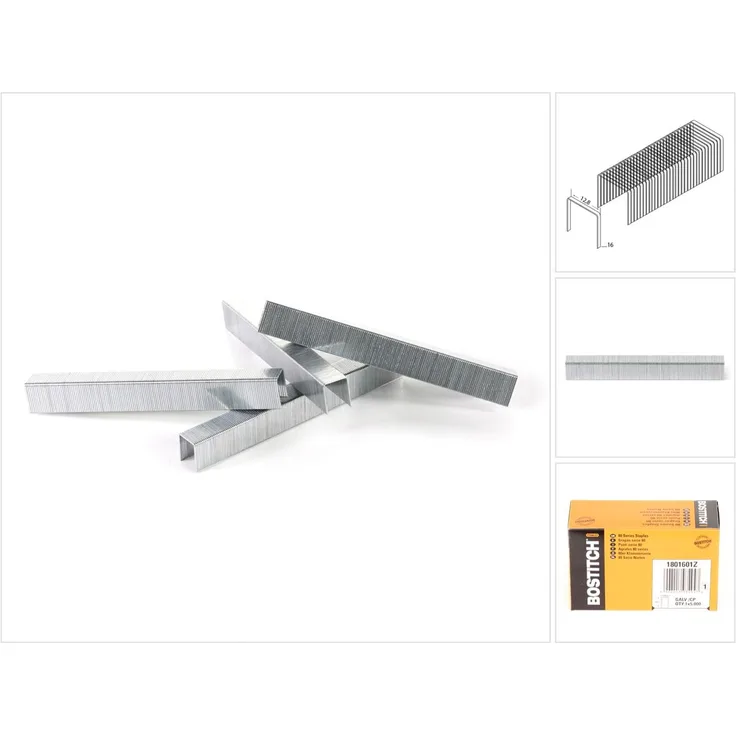 Bostitch Klammern 5.000 Stk. 80er Klammerserie 16 mm Länge (1801601Z)