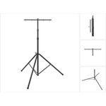 Brennenstuhl ST 301 Bau-Teleskop Stativ schwarz mit Querträger (1170310010) 115 - 300 cm Traglast 10 kg für LED Baustrahler
