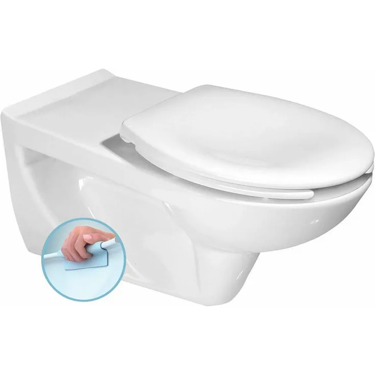 HAK ETIUDA verlängertes Hänge-WC, Rimless, weiss