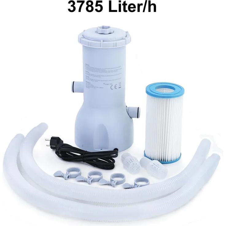 RAMROXX Pool Filterpumpe Wasserfilter RX1000 für Swimmingpool 3785 l-h 1000 GAL