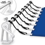 tillvex Pool Aufroller 1,05 - 6,15 m Aufrollsystem für Solarplane Aufrollvorrichtung für Poolplane & Abdeckung inkl. Bänder