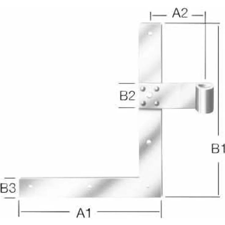 Vormann Fensterladen-Winkelband 250 x 200 mm, Nr. 115250Z