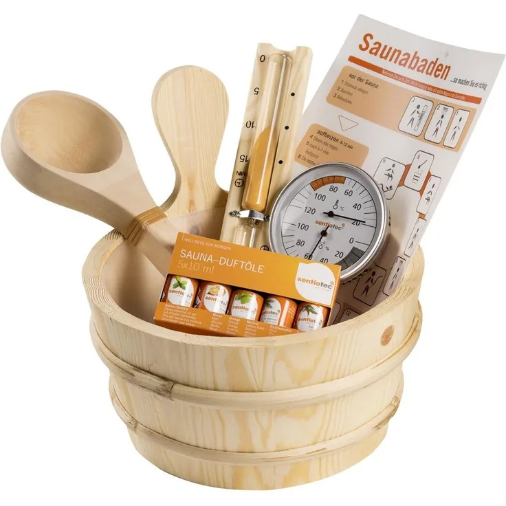 Sentiotec Saunazubehör Box Basic 11 teilig