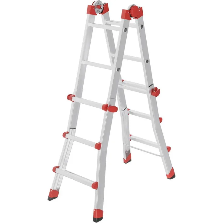 Hailo Alu-Multifunktions-TeleskopleiterM80verschiedene Größen4-teili... 4x4 Sprossen - Hailo
