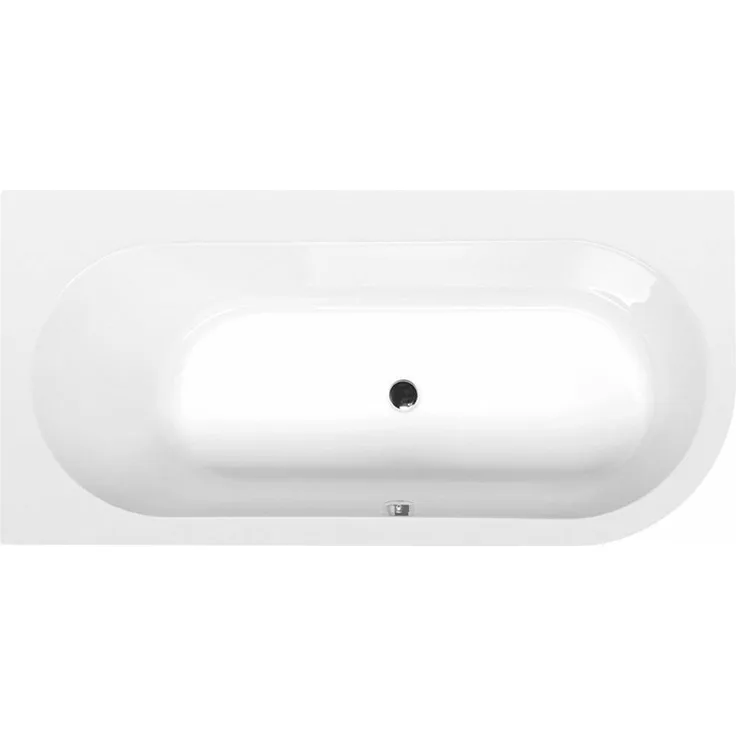 Raumspar Badewanne ASTRA 165x80x48cm links, weiß