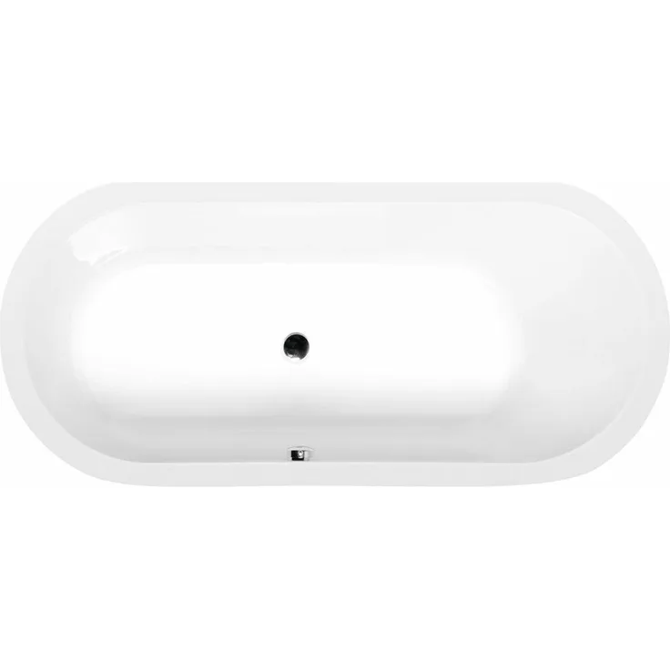 ASTRA O Ovale Badewanne mit Füßen 165x75x48cm, weiß