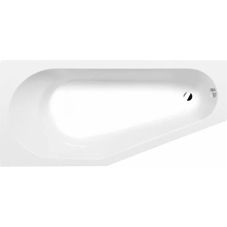 TIGRA asymmetrische Badewanne 170x80x46cm, links, weiß