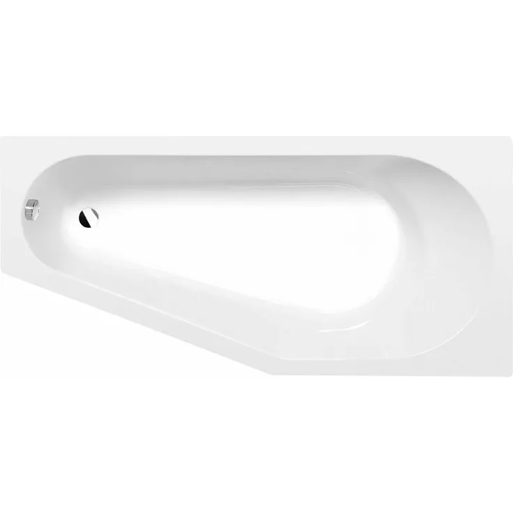 TIGRA asymmetrische Badewanne 170x80x46cm, rechts, weiß