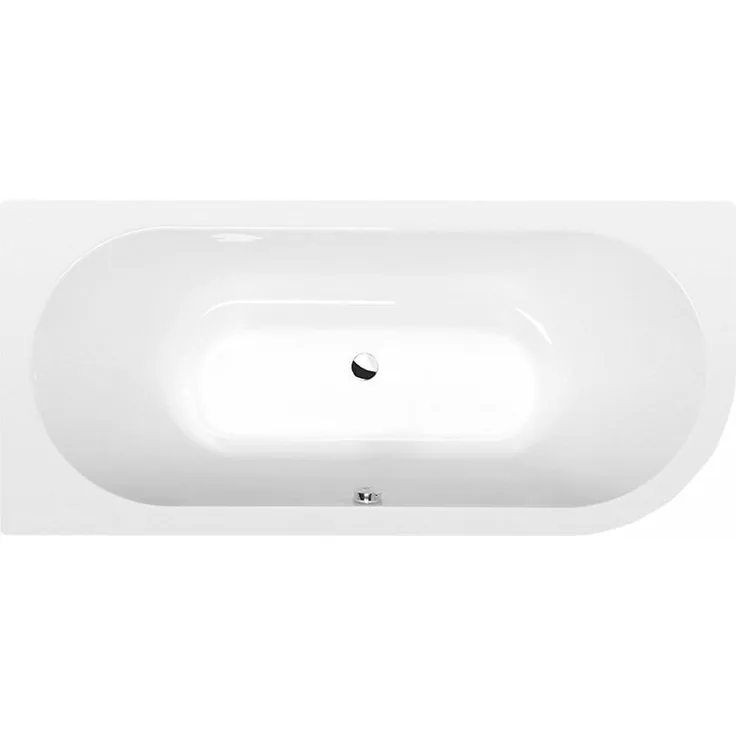 VIVA L asymmetrische Badewanne 175x80x47cm, links, weiß