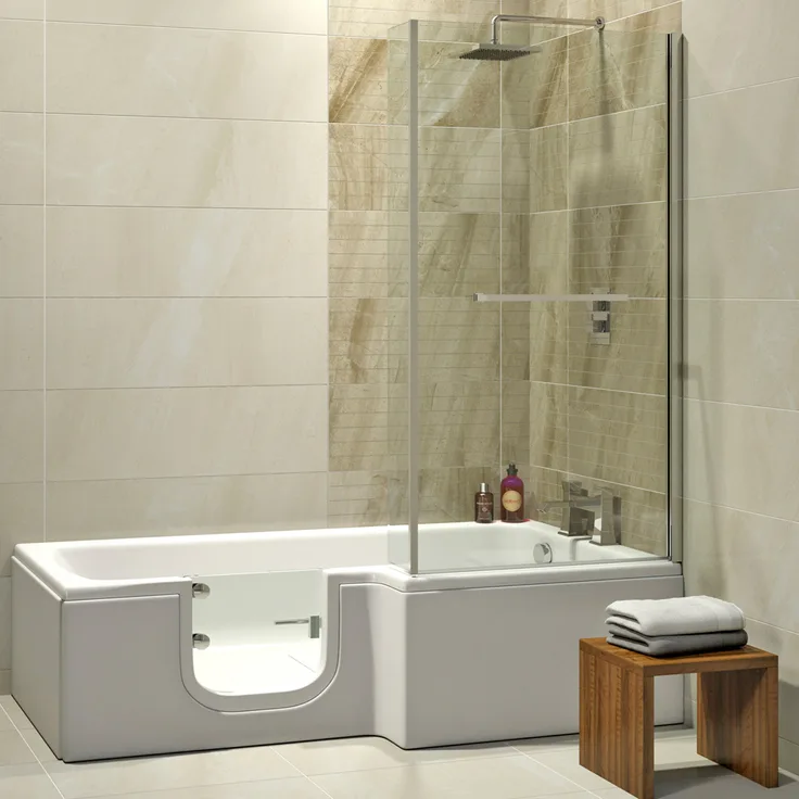 Solarna Badewanne mit Tür/Seniorenbadewanne 170x85/70cm, rechts