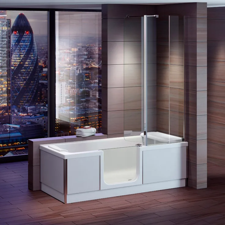 STYLE Badewanne mit Tür/Seniorenbadewanne 170x75cm  Ausführung Links