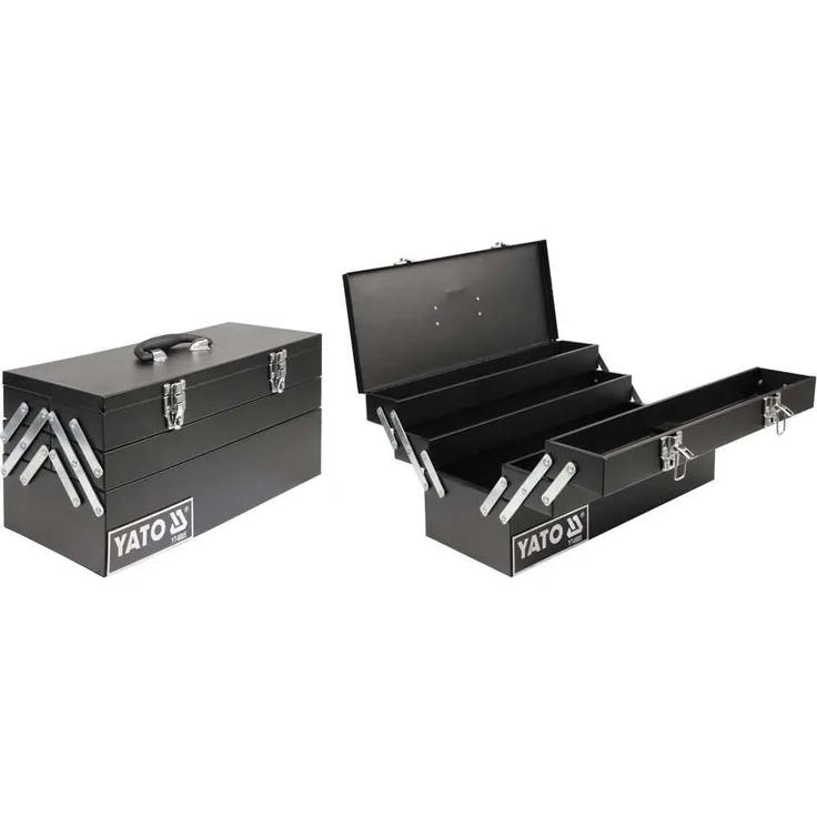 YATO Profi Werkzeugkasten YT-0885 Werkzeugkoffer aus Metall