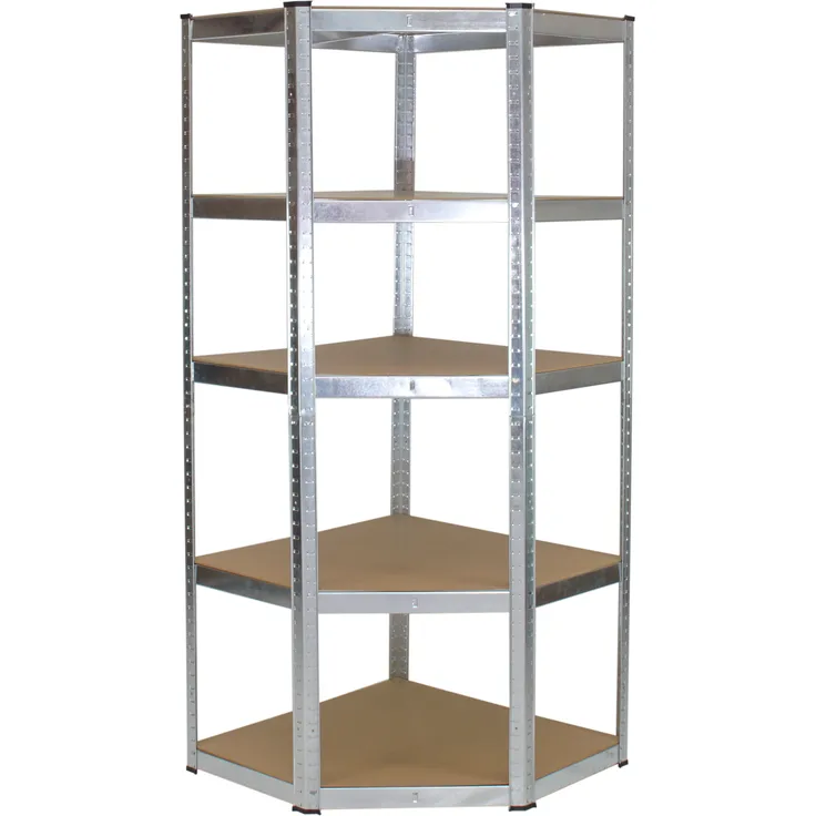 Eckregal 5 Böden 875kg Steckregal 180x75x40cm Schwerlastregal Lagerregal Kellerregal Metallregal Regal