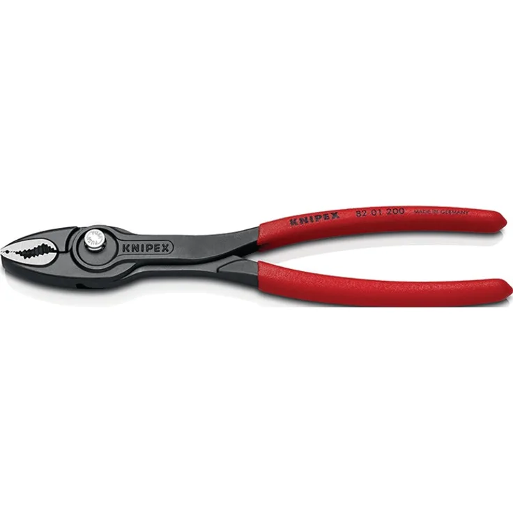 Frontgreifzange TwinGrip L.200mm pol.Ku.-Überzug schwarz atram.KNIPEX