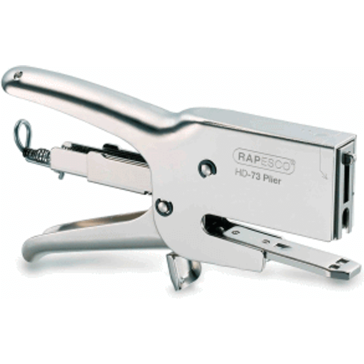 Rapesco Heftzange HD 73 Spitzamboss-Stumpfamboss Chrom