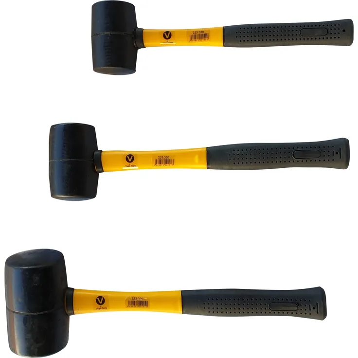 3 tlg Set Gummihammer 370-500-1200g Schlosserhammer Schonhammer Hämmer