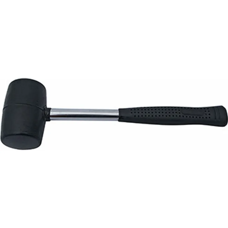 BasicNature Gummihammer mit Metallstiel 30 cm