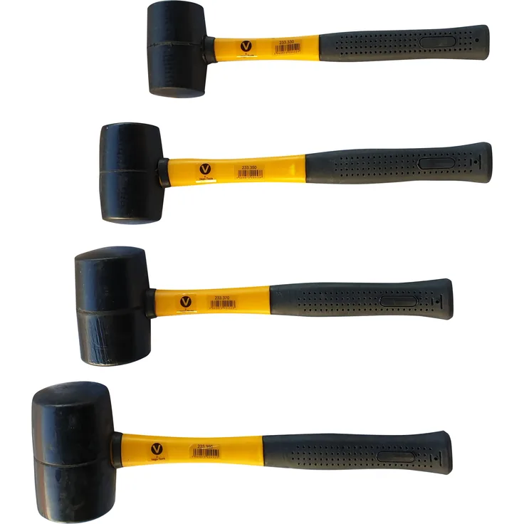 4 tlg Set Gummihammer 370 - 500 - 700 - 1200 g Hammer Ausbeulhammer