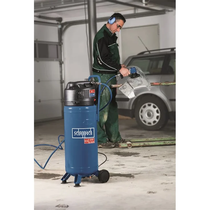 Scheppach Druckluft Kompressor 50L Luftkompressor 10bar 2PS stehend HC51V – Bild 10