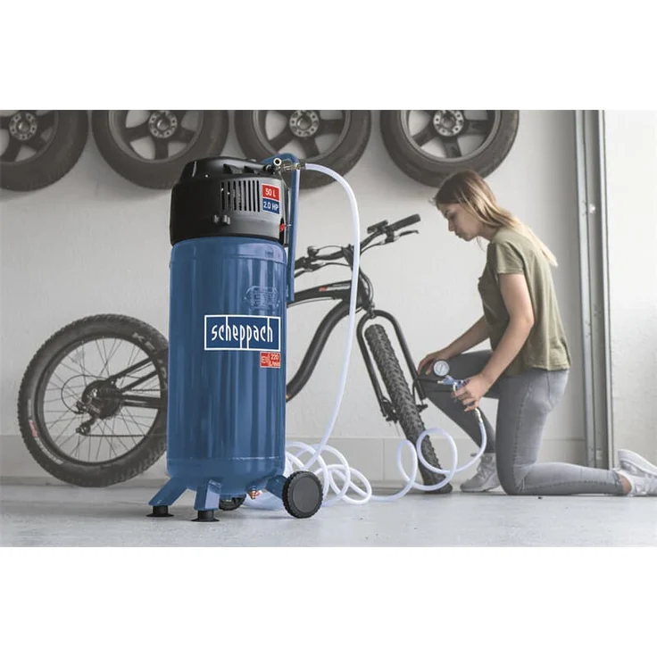 Scheppach Druckluft Kompressor 50L Luftkompressor 10bar 2PS stehend HC51V – Bild 9