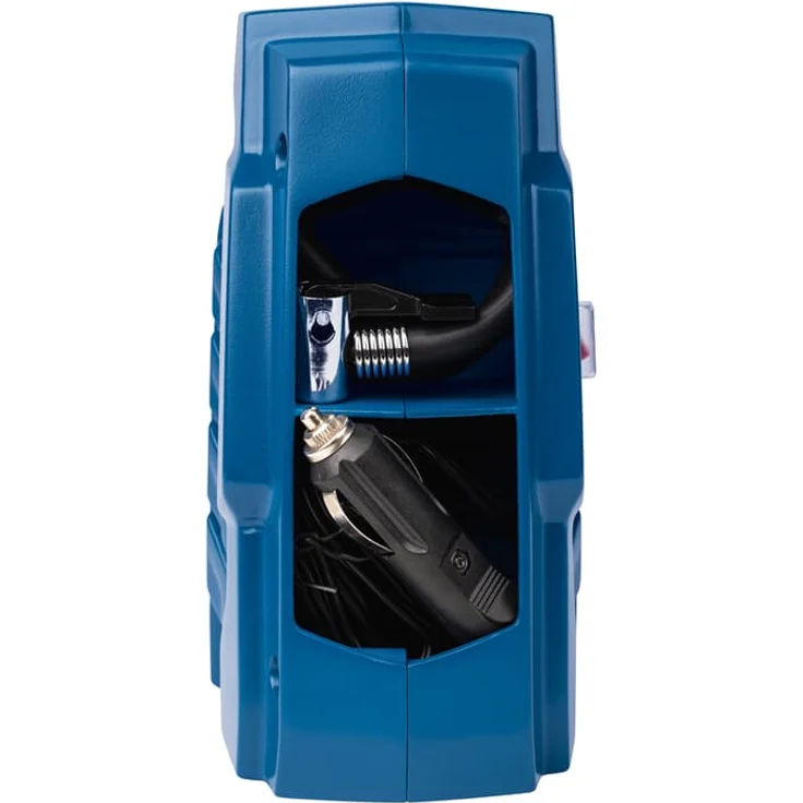 Scheppach Kompressor Airforce 5 mit digitaler Anzeige 12V / 230V Anschluss für KFZ/Auto tragbarer Kofferkompressor 8bar Arbeitsdruck 150W Ansaugleistung 36,5 l/min inkl. Zubehör – Bild 2