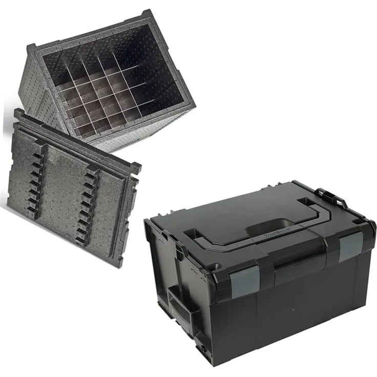 Sortimo Systemkoffer L-Boxx 238 mit Isolier- / Thermoeinsatz schwarz Industrial Line