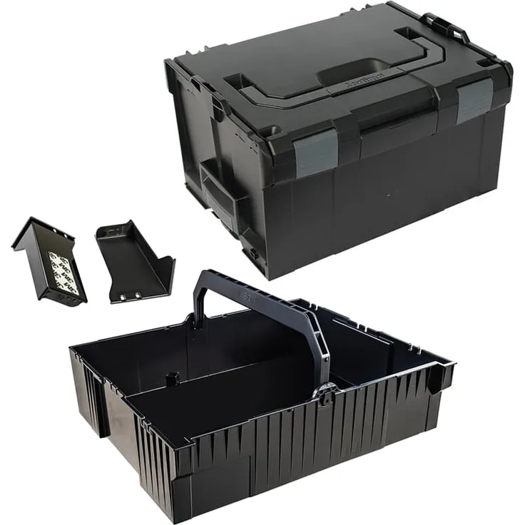 Sortimo Systemkoffer L-Boxx 238 schwarz / Industrial Line inkl. Einhängeeinsatz