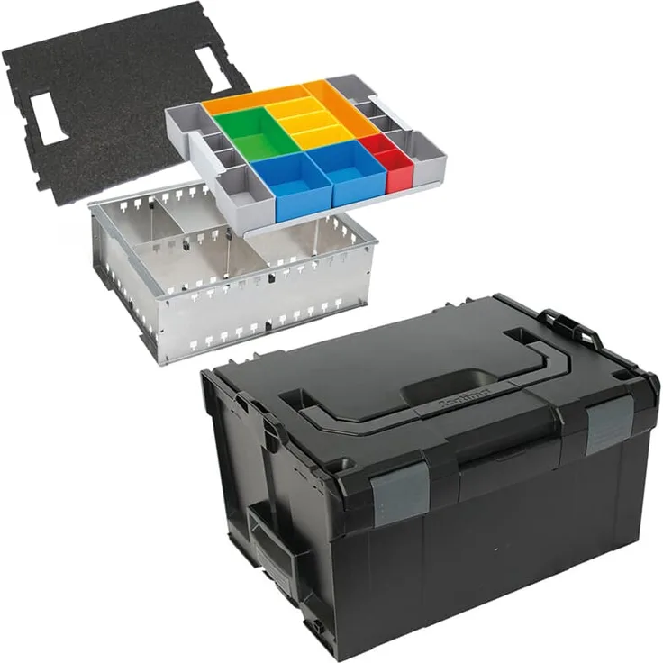 Sortimo Systemkoffer L-Boxx 238 schwarz inkl. Trennblechset und Insetboxenset H3