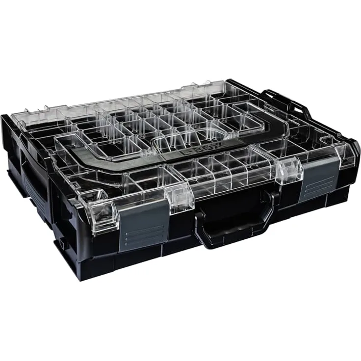 Sortimo Systemkoffer L-Boxx 102 schwarz mit transparentem Deckel, passend zu Bosch