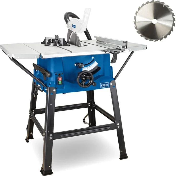 Scheppach Tischkreissäge HS100S | 230V 2000W | Schnitthöhe 85mm | Sägeblatt  250mm | inkl. Tischverbreiterungen und Untergestell | Tischgröße mit Verbreiterung 642 x 940 mm | Tischhöhe 830mm – Bild 1
