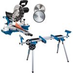 Scheppach Kapp und Gehrungssäge HM254 Zugsäge Laser + 2.Sägeblatt Untergestell