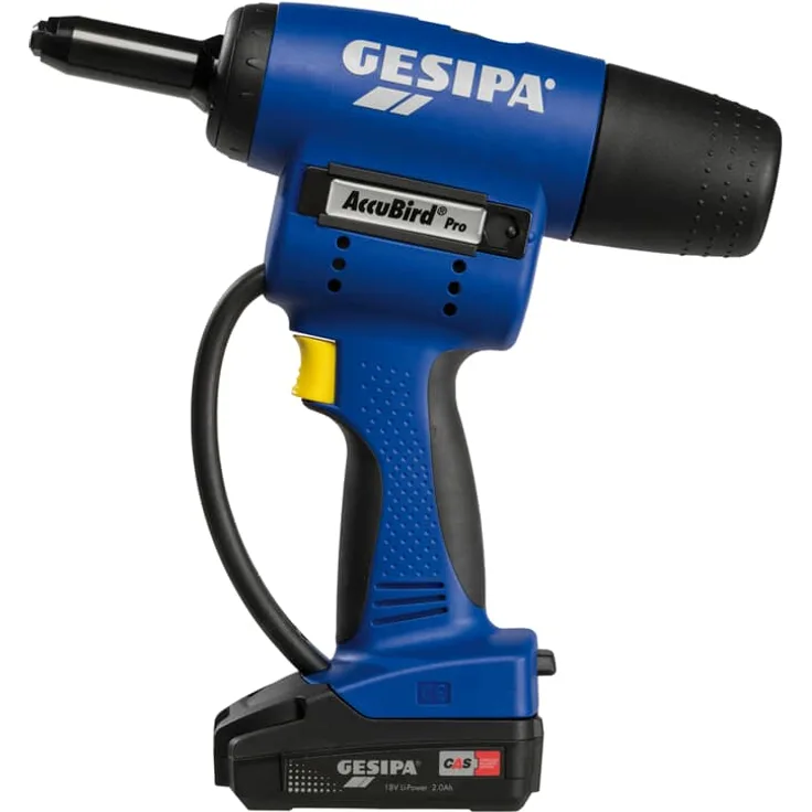 Gesipa Akku Blindnietsetzgerät AccuBird®Pro CAS 2,0 Ah Akku Ladegerät Zubehör