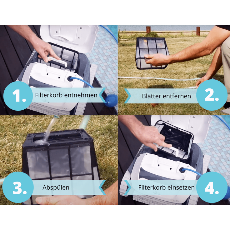Maytronics Dolphin E10 Poolroboter - 6,3 kg Bodenreiniger 27 cm Reinigungsbreite, für Pools bis 8 m Länge inkl. Scan-Software – Bild 7