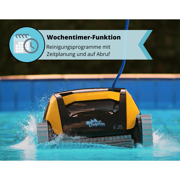 Maytronics Dolphin E25 Poolroboter, Wand- und Bodenreiniger, geeignet für Pools bis 8 m, 15 m³/h Saugrate, 15 m Kabellänge – Bild 4