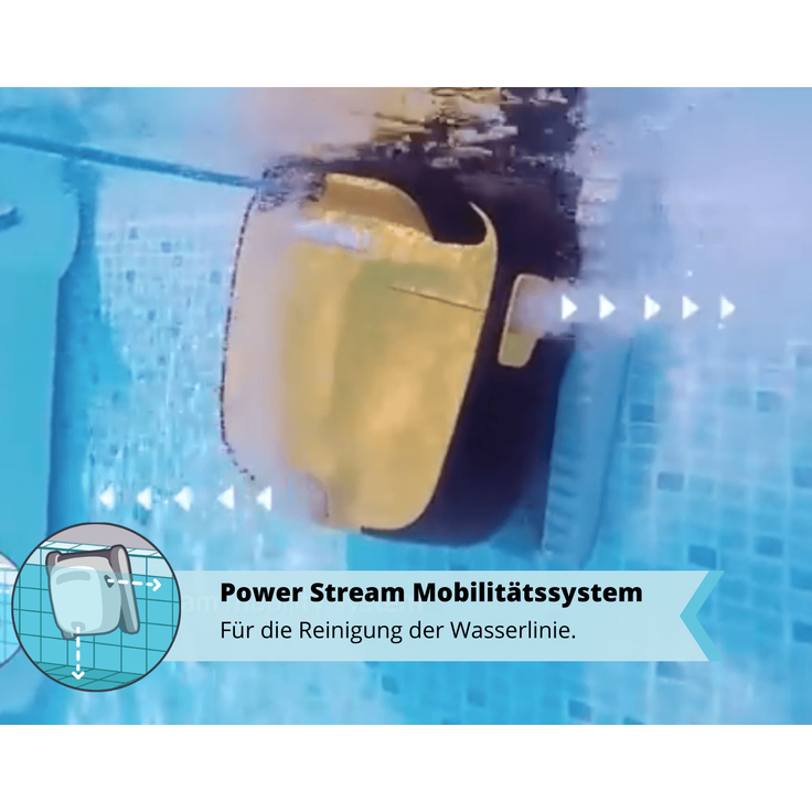 Maytronics Dolphin E50i Poolroboter, für Boden, Wand, Wasserlinie, für Pools bis zu 15 m, 18 m Kabellänge, 7,5 kg, Wochenzeitschaltuhr, schwarz – Bild 2