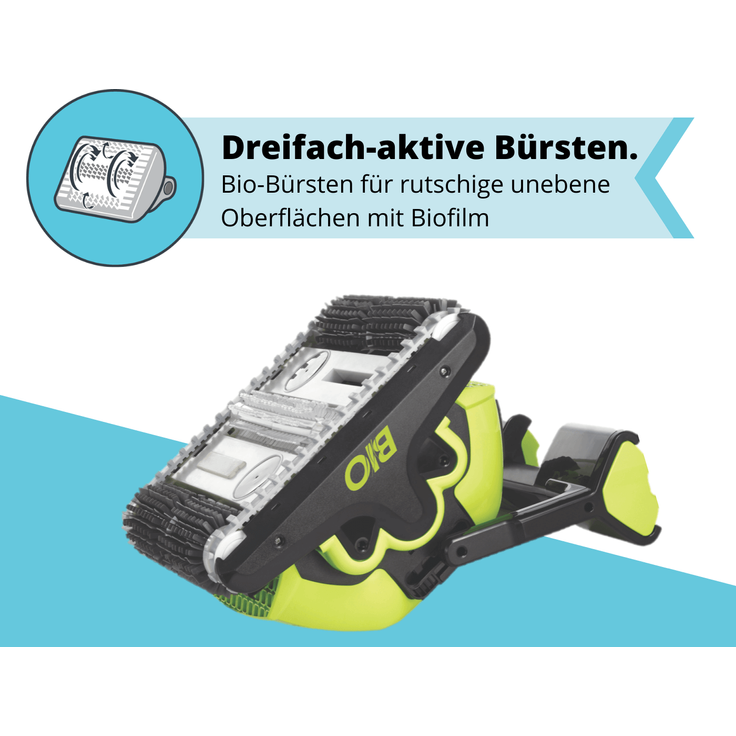 Maytronics Dolphin Poolroboter Bio Suction BIO-99991087, 17 m³/h Filterleistung, 18 m Kabellänge, mit Fernebdienung, 10,5 kg, 2 Antriebsmotoren – Bild 5