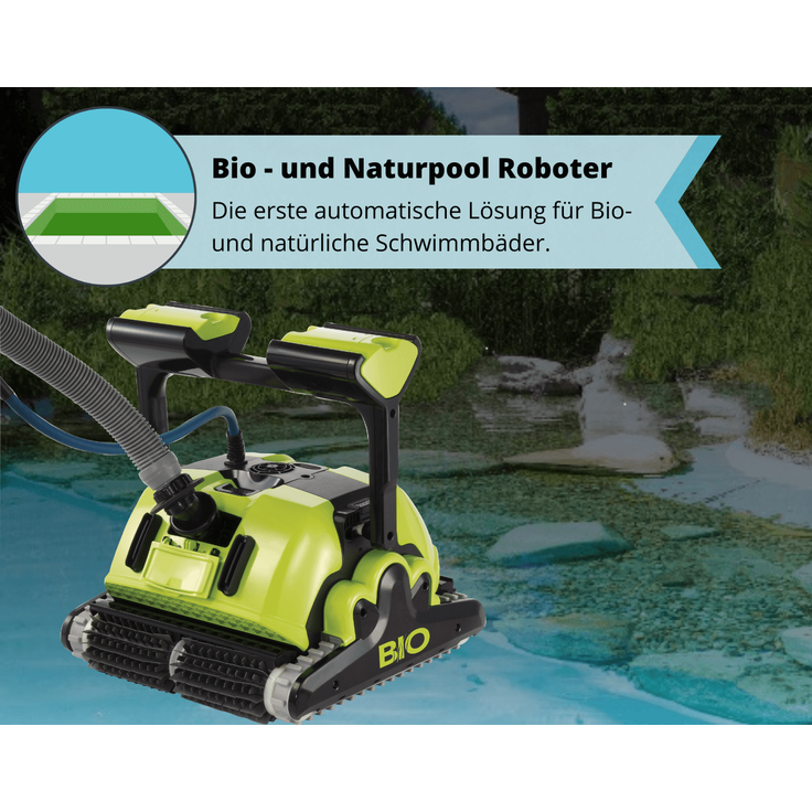 Maytronics Dolphin Poolroboter Bio Suction BIO-99991087, 17 m³/h Filterleistung, 18 m Kabellänge, mit Fernebdienung, 10,5 kg, 2 Antriebsmotoren – Bild 7