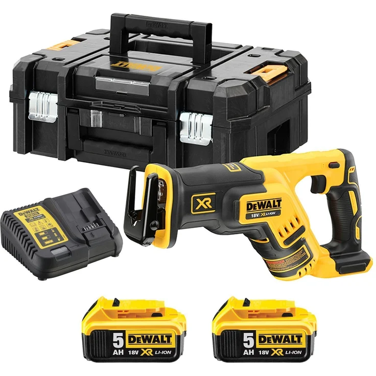 Dewalt DCS367P2 Akku-Säbelsäge 18 V / 2x 5,0 Ah Akku + Ladegerät in T-Stak-Box – Bild 1