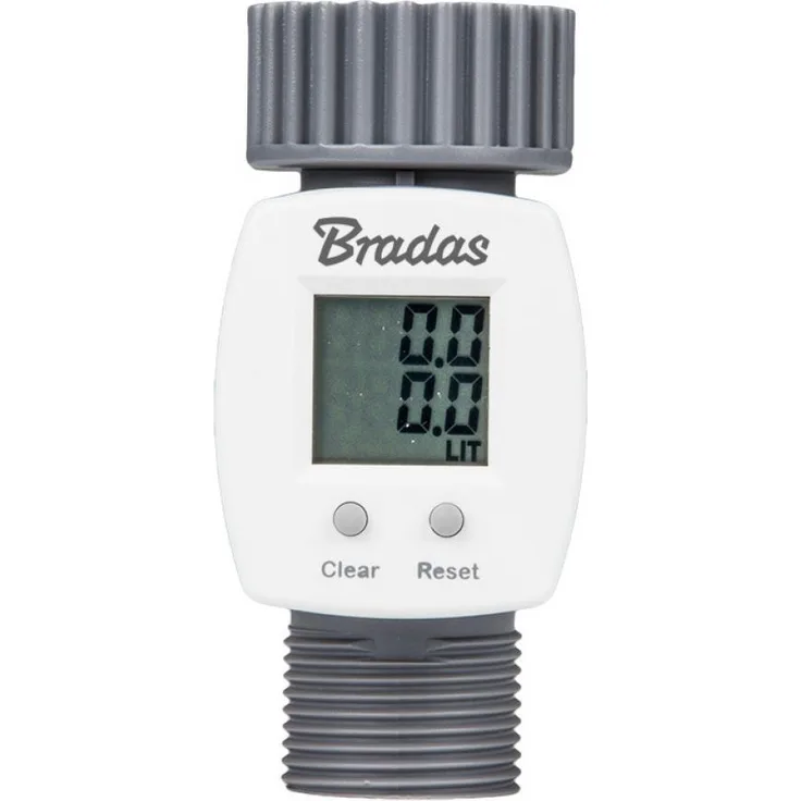 Bradas Digitaler Wasserzähler WHITE LINE, 3-4, grau-weiß