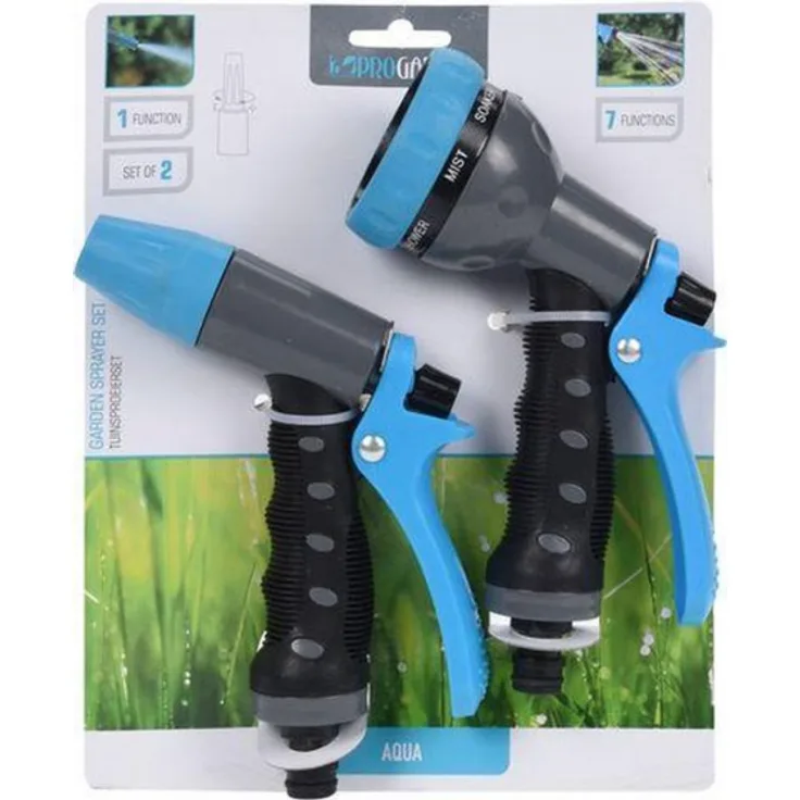 Pro Garden Gartensprayset 16-19 cm ABS schwarz-blau 2-teilig