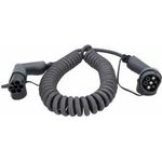 KS Tools efuturo Spiralladekabel Typ 2 auf Typ 2 Stecker, 1 Phase, bis zu 7, 4 kW, 32 A, 230 V, Mode 3, 8 meter