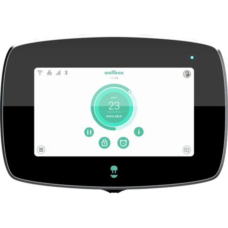 Wallbox Commander 2 schwarz, 22kW, Type 2 Stecker, 5m Kabel + 4G, Anzeige Touch Screen, 230 V-400 V, 22 kW