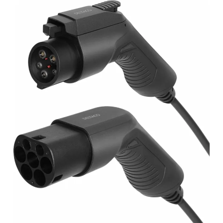 Deltaco EV-1107 Elektroauto EV Ladekabel 7m 1-phasig IEC Typ 2 auf Typ 1 16A 3.6