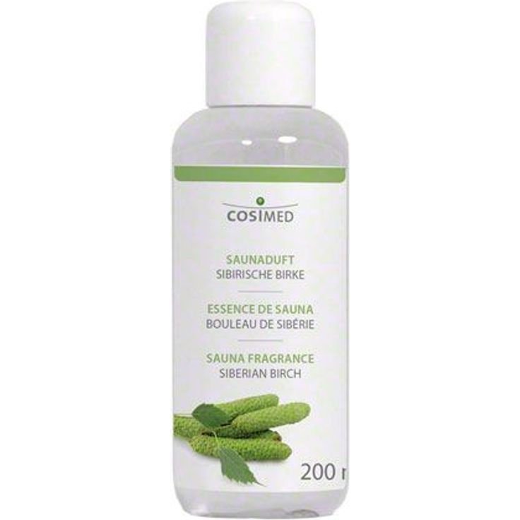 Cosimed Saunaduft Sibirische Birke Konzentrat Saunaaufguss Saunazubehör 200 ml für Alle Hauttypen geeignet