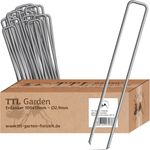 TTL Garden 100er Erdanker 100 x 13mm Durchmesser 2,9mm Anti-Rost Bodenanker für Gartenvlies, Camping, Vogelschutz