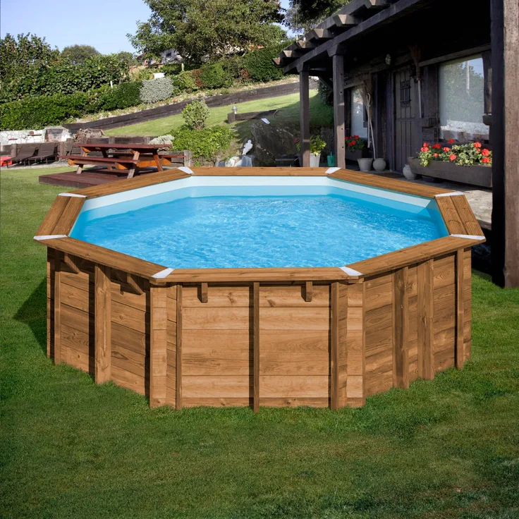 GRE Vasto Holzpool rund 4,28 x 1,36 m Komplettset - Preisvergleich